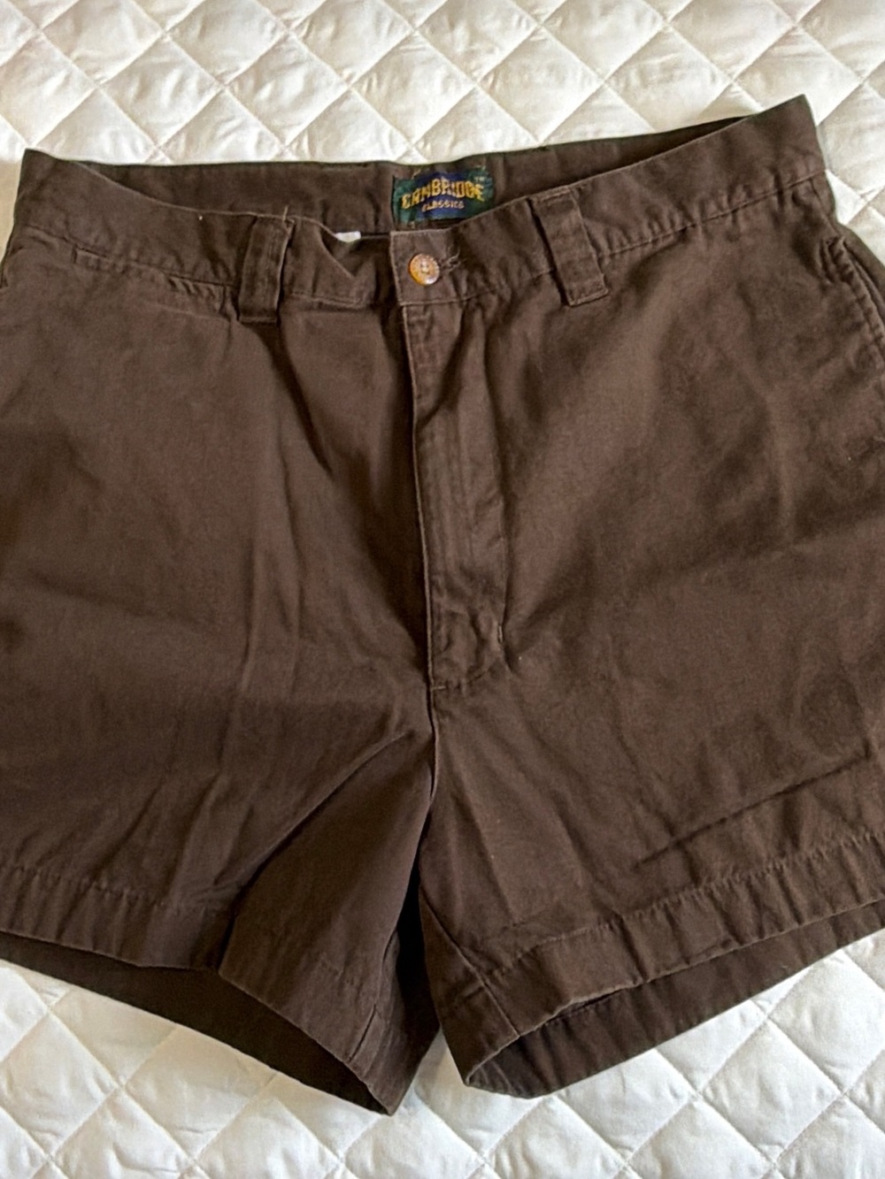 Vintage Cambridge Classics Men's Chocolate Brown Shorts - size 34